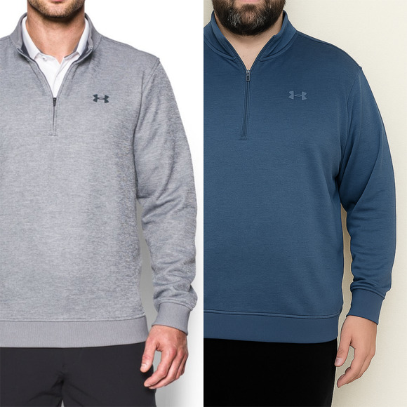 Under Armour Other - Under Armour 1/4 Zip Fleece Pullover Gray Navy Mens 3XL Loose SweaterFleece Golf